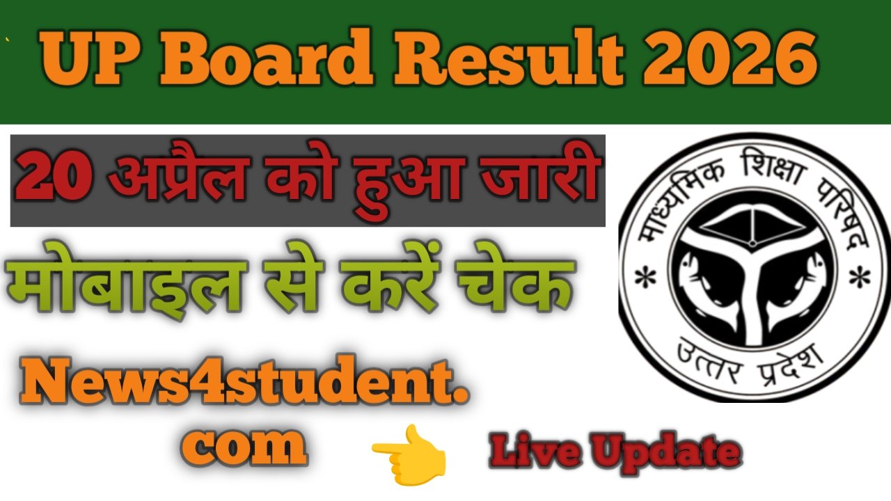 UP Board 20 April Class 12th Result 2026 - Out News4student.com